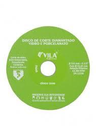 DISCO CORTE VIDRO PORCELANATO 4.1/2 115MM FURO 22MM DIAM VILA