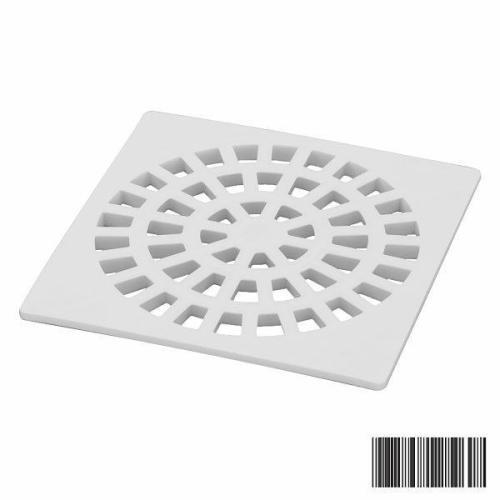 GRELHA PVC QUADRADA BRANCA 150MM