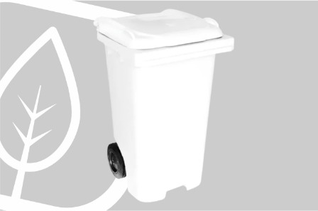 CONTENTOR 120L BRANCO COM RODAS