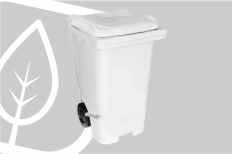 CONTENTOR 120L C/PEDAL E RODAS BRANCO