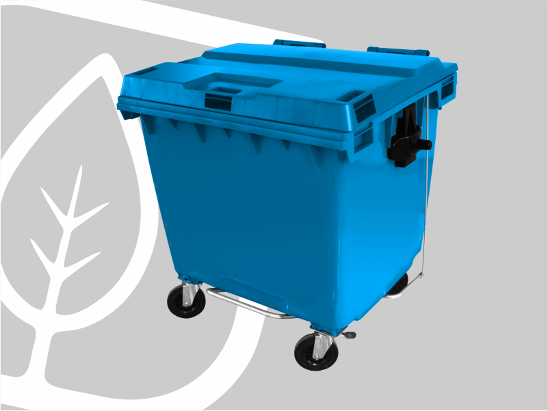CONTENTOR 1000L C/ PEDAL AZUL