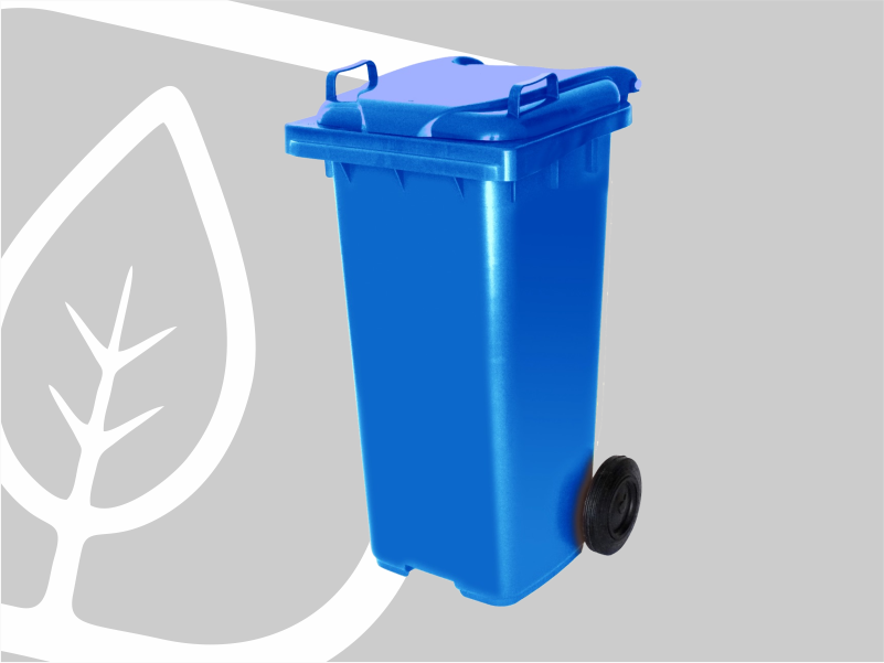 CONTENTOR 120L C/RODAS AZUL