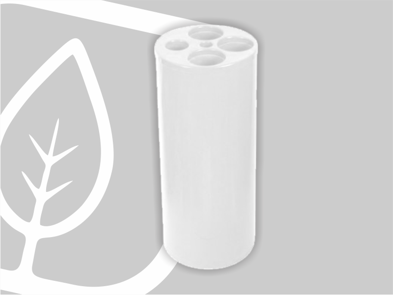 LIXEIRA DE COPOS 5 TUBOS MISTO BRANCA