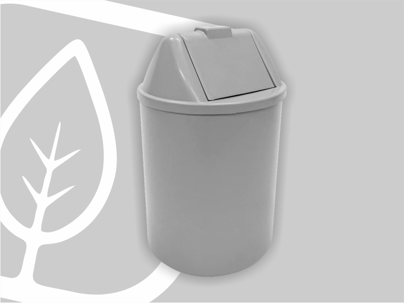 LIXEIRA PLAST. 29CM 12L TAMPA VAI-VEM