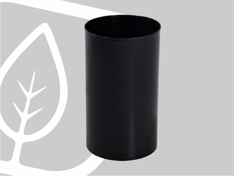 LIXEIRA PLAST.12LT.29CM S/TAMPA PRETA