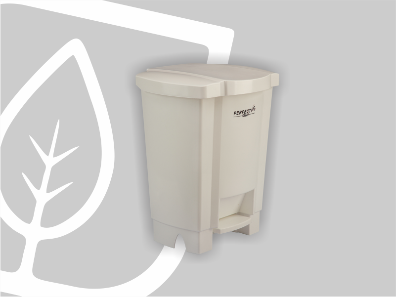 LIXEIRA PERFECT 17L C/PEDAL BRANCA