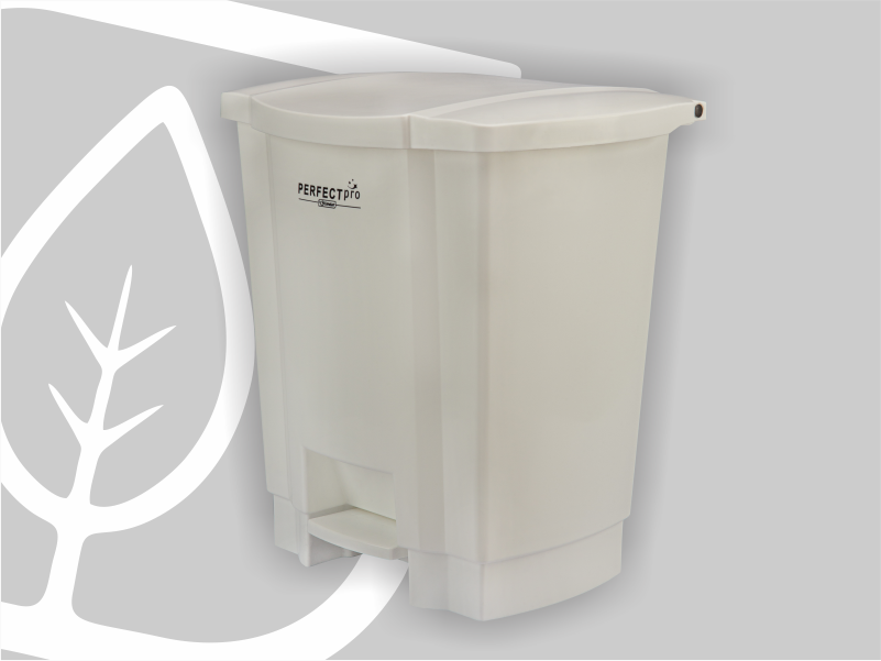 LIXEIRA PERFECT 35L C/PEDAL BRANCA