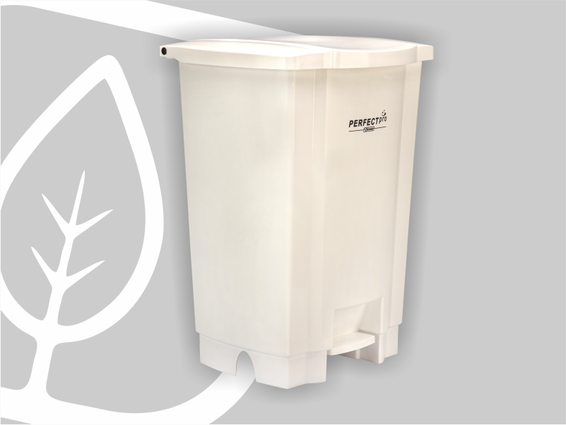 LIXEIRA PERFECT 50L C/PEDAL BRANCA