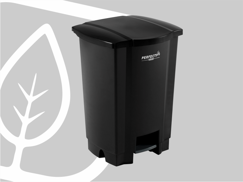 LIXEIRA PERFECT 50L C/PEDAL PRETAA