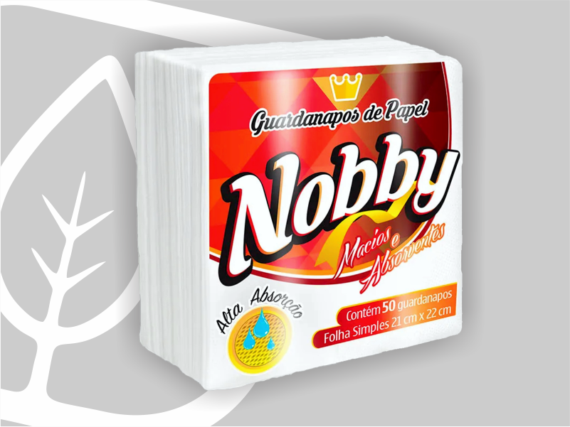 GUARDANAPO NOBBY 21X22 FS C/50FLS 48PCTS