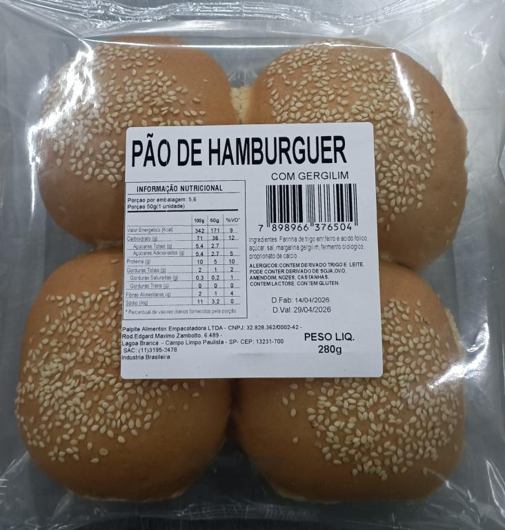 Z PAO DE HAMBURGUER C/ GERGELIM 280g