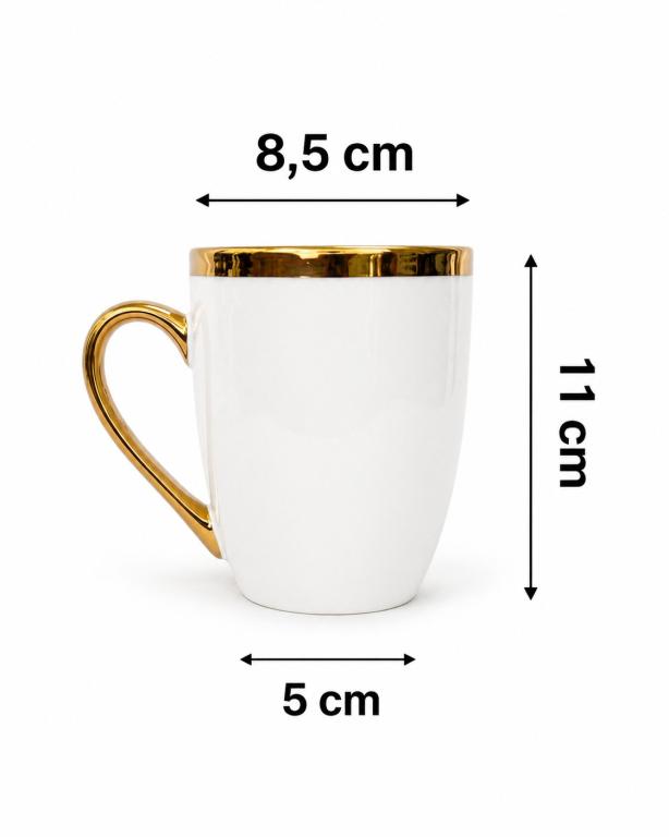 A Caneca Porcelana de Borda e Alça Dourada STR001, Caixa c/72 UN, colocar no carrinho somente múltiplos da caixa.