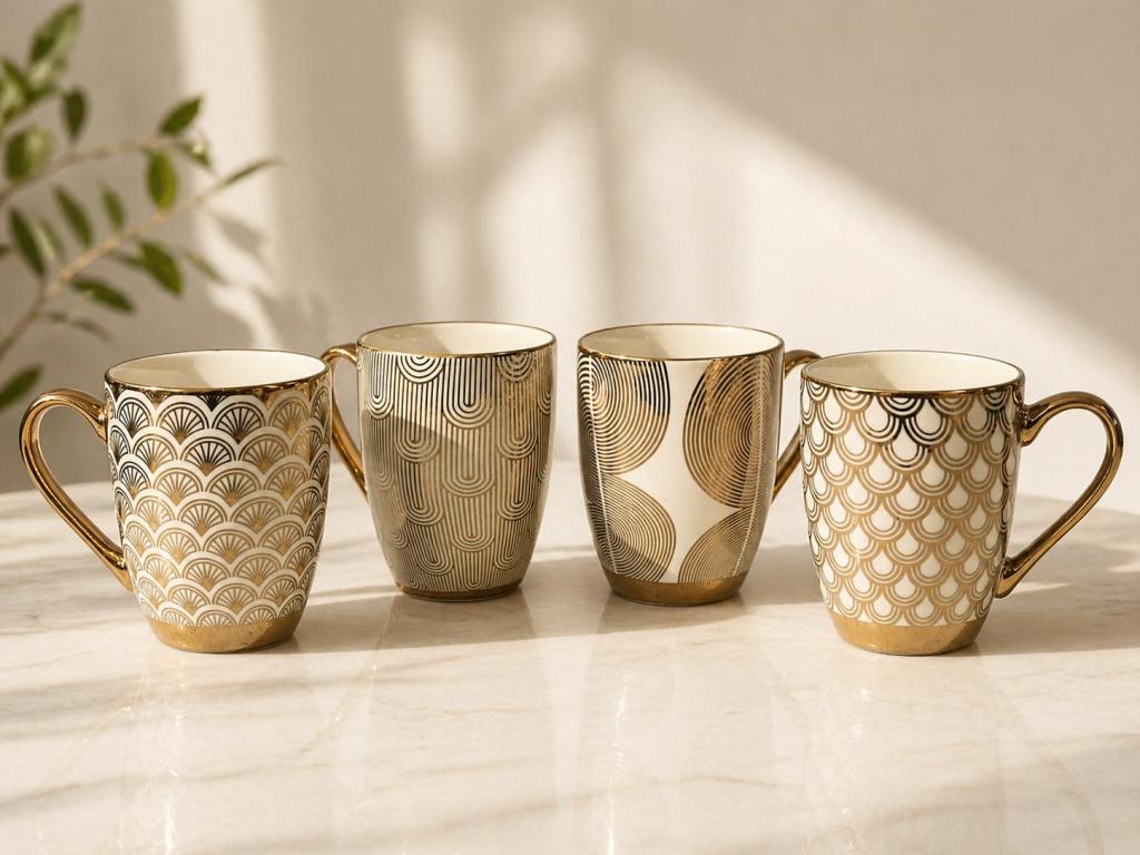 A Caneca de Porcelana detalhe dourado STR002, Caixa c/72 UN, colocar no carrinho somente múltiplos da caixa.