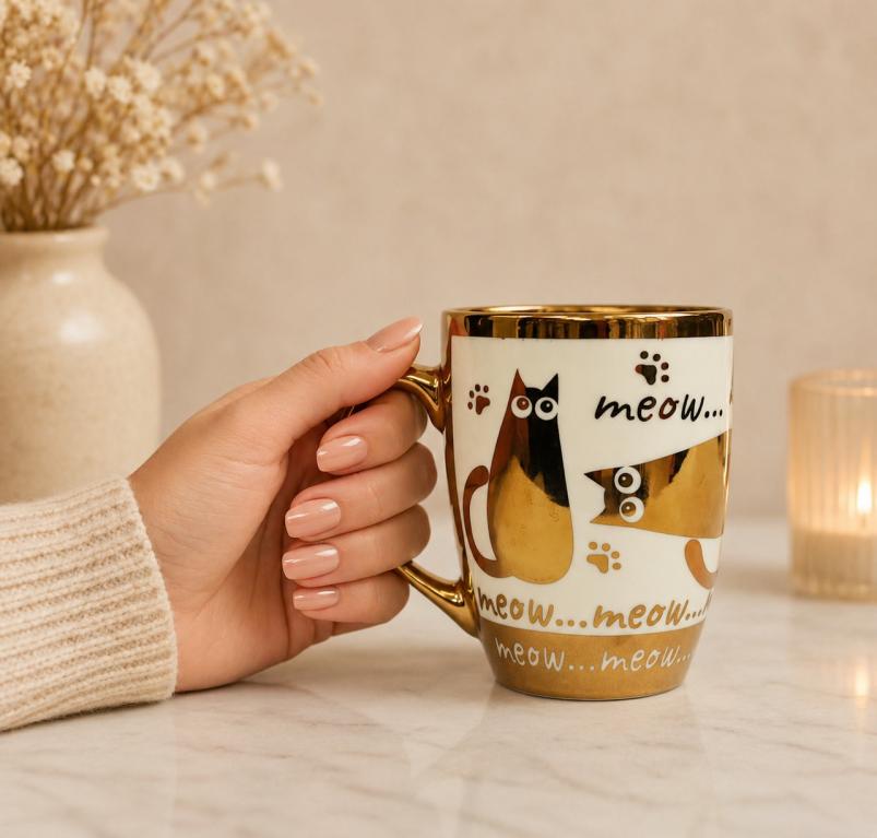 A Caneca de Porcelana com Estampa Meow STR014, Caixa c/72 UN, colocar no carrinho somente múltiplos da caixa.