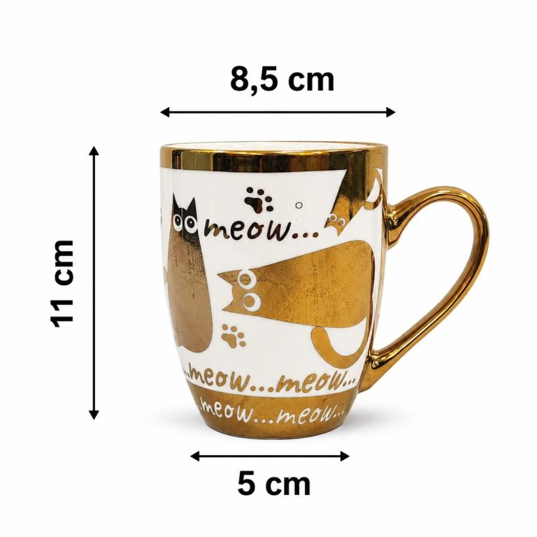 A Caneca de Porcelana com Estampa Meow STR014, Caixa c/72 UN, colocar no carrinho somente múltiplos da caixa.