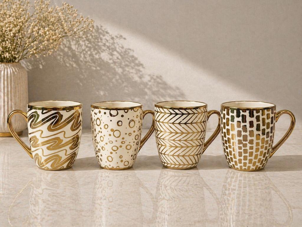 A Caneca de Porcelana Estampada Douradas STR007, Caixa c/72 UN, colocar no carrinho somente múltiplos da caixa.