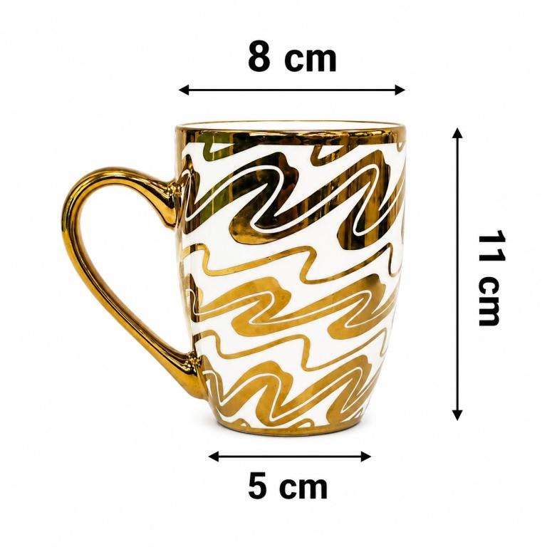 A Caneca de Porcelana Estampada Douradas STR007, Caixa c/72 UN, colocar no carrinho somente múltiplos da caixa.