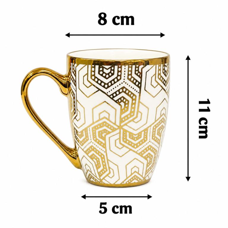 A Caneca de Porcelana com Desenhos em 3D Dourado STR008, Caixa c/72 UN, colocar no carrinho somente múltiplos da caixa.