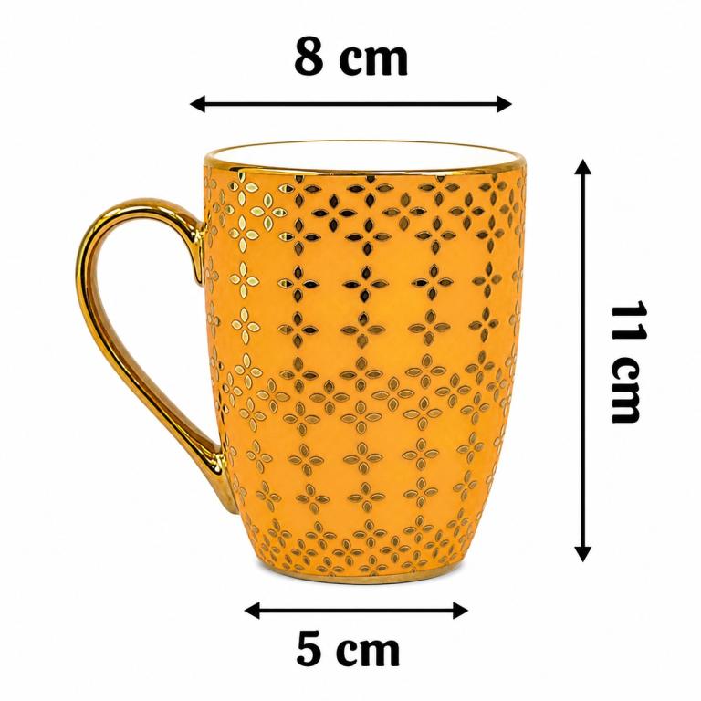 A Caneca de Porcelana com Detalhes em Dourado STR018, Caixa c/72 UN, colocar no carrinho somente múltiplos da caixa.