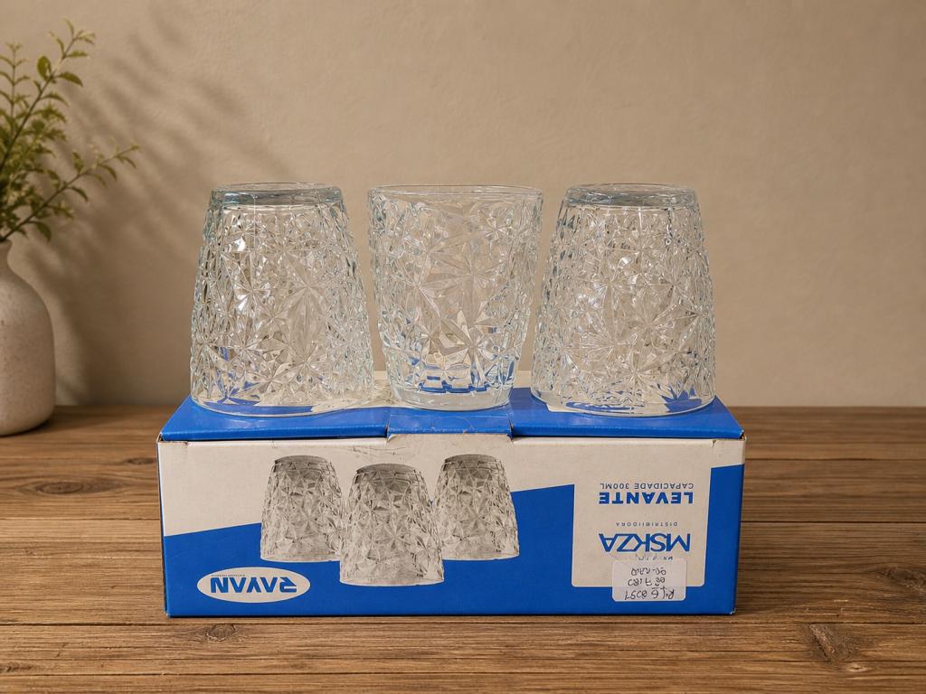 A Kit Copo de Vidro Rayan c/ 3 un 300 ml RYG8081, Caixa c/12 Kit, colocar no carrinho somente múltiplos da caixa.