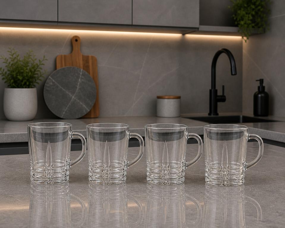 A Kit Caneca de Vidro Dubai Mug c/ 3 un 175 ml RYGX054, Caixa c/16 Kit, colocar no carrinho somente múltiplos da caixa.
