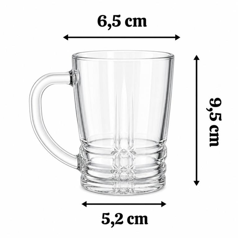 A Kit Caneca de Vidro Dubai Mug c/ 3 un 175 ml RYGX054, Caixa c/16 Kit, colocar no carrinho somente múltiplos da caixa.