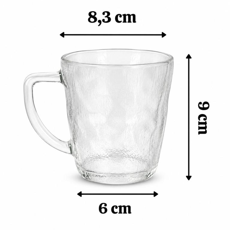 A Kit Caneca de Vidro Glacier Mug c/ 6 un 260 ml UV1006, Caixa c/ 8 kit, colocar no carrinho somente múltiplos da caixa.