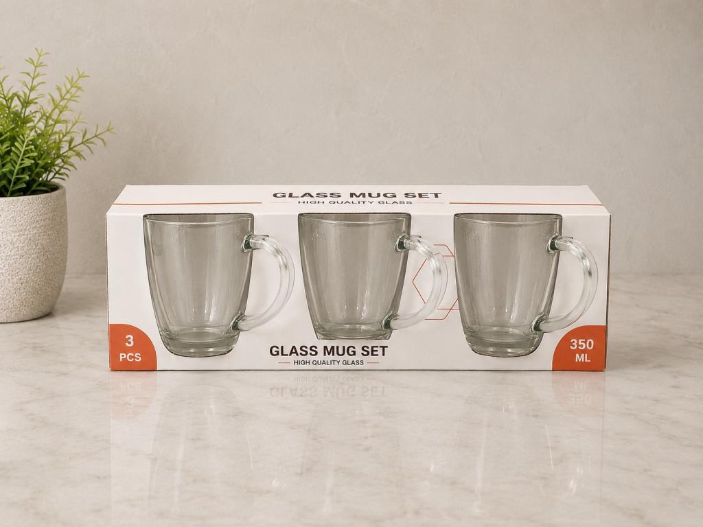 A Kit Caneca de Vidro Duprelax c/ 3 un 350 ml MS1007, Caixa c/ 24 Kit, colocar no carrinho somente múltiplos da caixa.