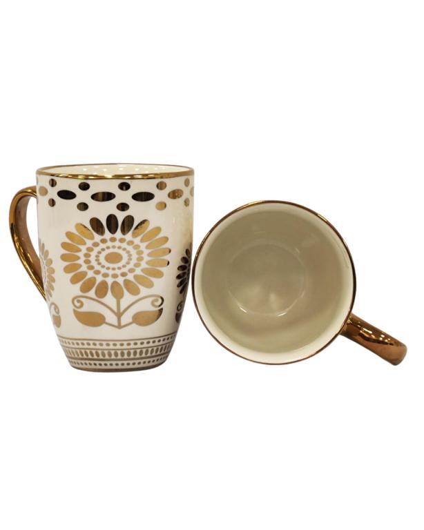 A Caneca de Porcelana Florais Dourados STR011, Caixa c/72 UN, colocar no carrinho somente múltiplos da caixa.