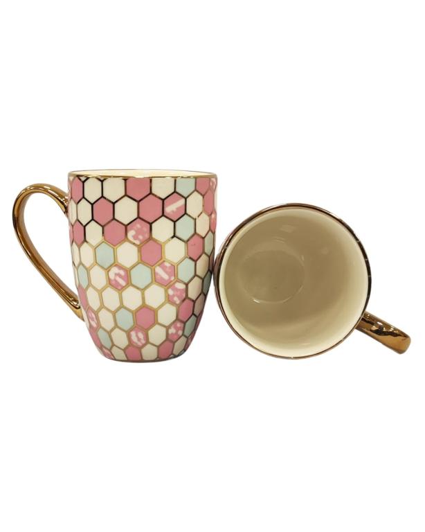 A Caneca de Porcelana Geométrica STR023, Caixa c/72 UN, colocar no carrinho somente múltiplos da caixa.