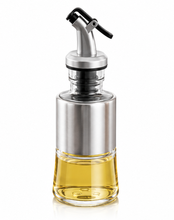 J Galheteiro de Vidro + Metal 200 ml MS960, Caixa c/ 60 UN, colocar no carrinho somente múltiplos da caixa.