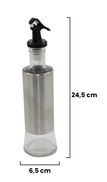 J Galheteiro de Vidro + Metal 300 ml 6L x 25A MS961, Caixa c/ 48 UN, colocar no carrinho somente múltiplos da caixa.