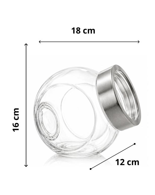 O Pote de Vidro com Tampa de Metal 2.250 ml MS971, Caixa c/18 UN, colocar no carrinho somente múltiplos da caixa.