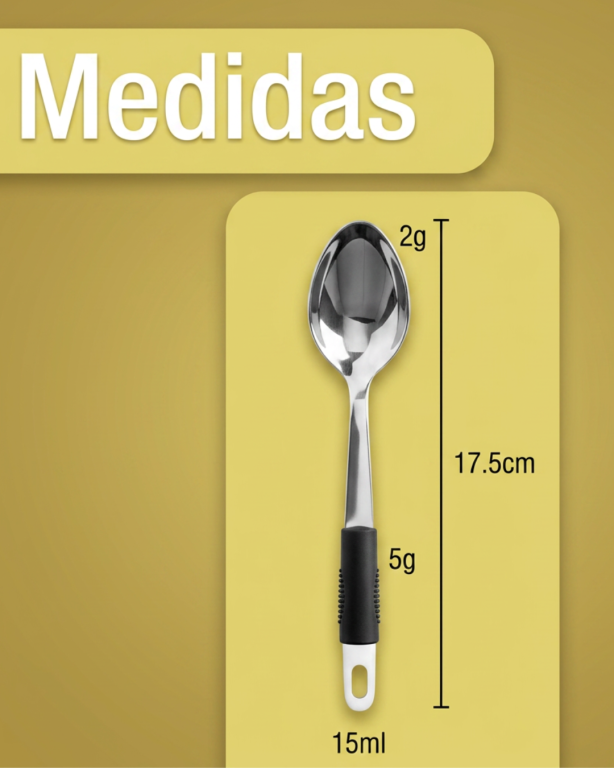 Q Colher de Inox 100 g MS733, Pac c/12 UN, colocar no carrinho somente múltiplos do pac.