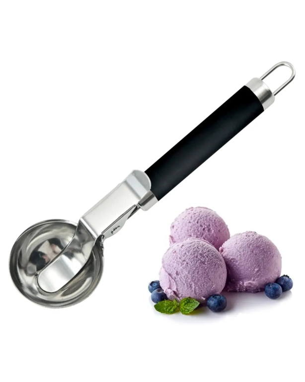 Q Colher de Sorvete Inox 20 cm MS753, Pac c/12 UN, colocar no carrinho somente múltiplos do pac.