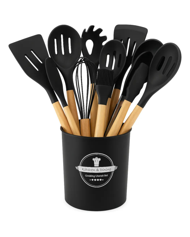 Q Kit Utensílios de Cozinha c/ 12 un Plástico MS754, Pac c/12 kit, colocar no carrinho somente múltiplos do pac.