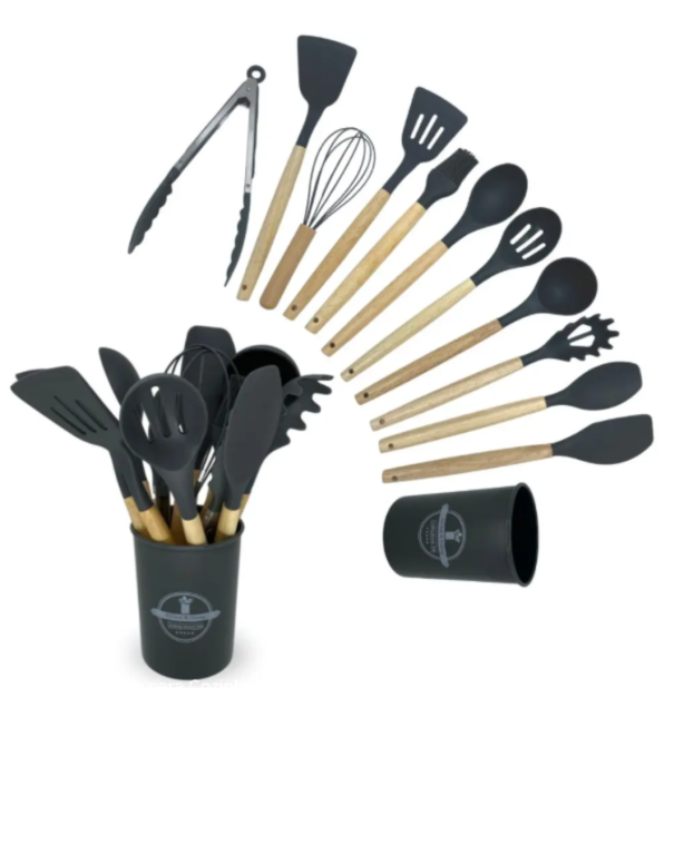 Q Kit Utensílios de Cozinha c/ 12 un Plástico MS754, Pac c/12 kit, colocar no carrinho somente múltiplos do pac.