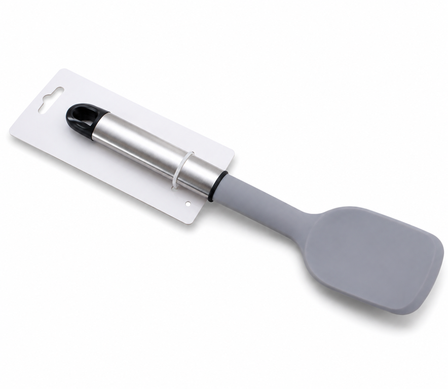 Q Espátula de Inox 300 + Silicone MS763, Pac c/12 UN, colocar no carrinho somente múltiplos do pac.