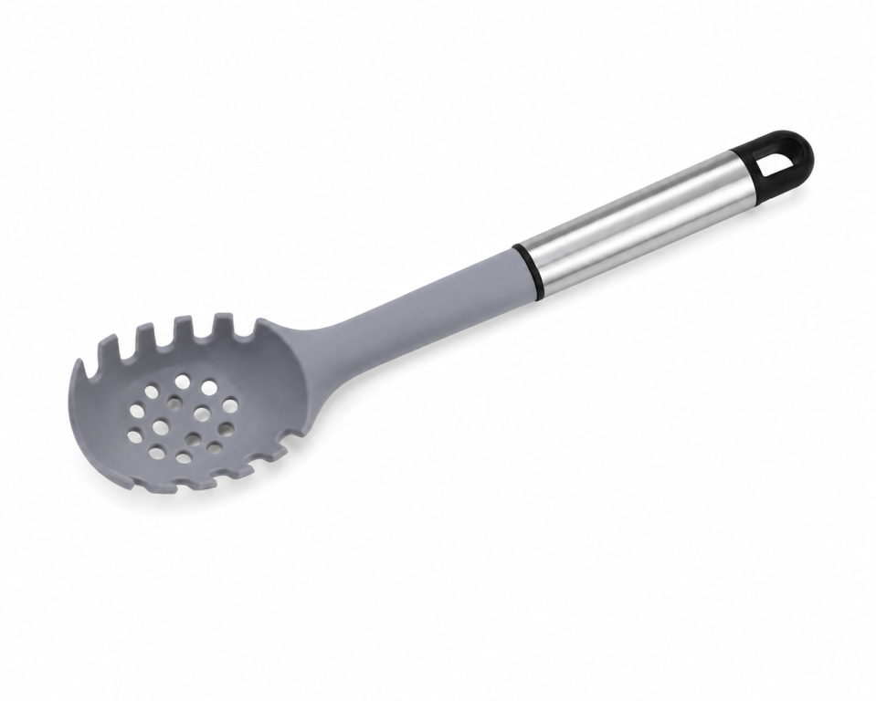 Q Pegador de Macarrão Inox 430 + Silicone MS765, Pac c/12 UN, colocar no carrinho somente múltiplos do pac.