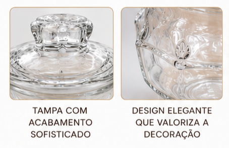 O Pote de Vidro para Armazenamento 500 ml MS982, Caixa c/ 36 UN, colocar no carrinho somente múltiplos da caixa.