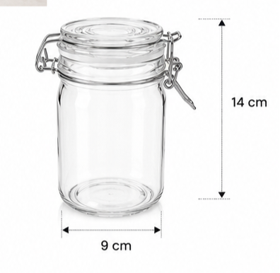 O Pote de Vidro com Alça Aço Inoxidável 750 ml MS986, Caixa c/36 UN, colocar no carrinho somente múltiplos da caixa.