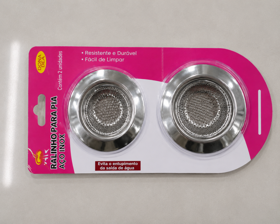 Q Kit Filtro de Ferro para Pia de Cozinha 9 cm e 7 cm MS849, Pac c/12 UN, colocar no carrinho somente múltiplos do pac.