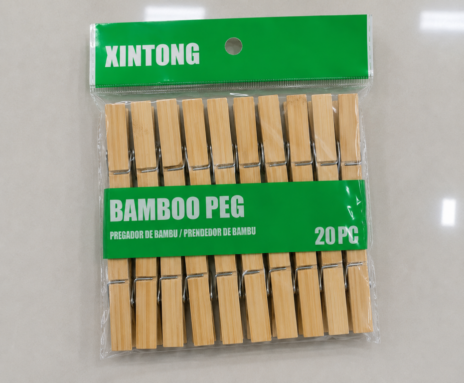 D Kit Grampo de Roupa c/ 20 un 6 cm, Pac c/12 UN, colocar no carrinho somente múltiplos do pac.