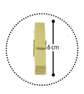 D Kit Grampo de Roupa c/ 20 un 6 cm, Pac c/12 UN, colocar no carrinho somente múltiplos do pac.
