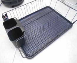 Q Kit Escorredor +Bandeja +Porta Talher c/ 3un 45x34,5x12cm MS1206 Pac c/ 12 UN, Colocar No Carrinho Múltiplos Do Pac