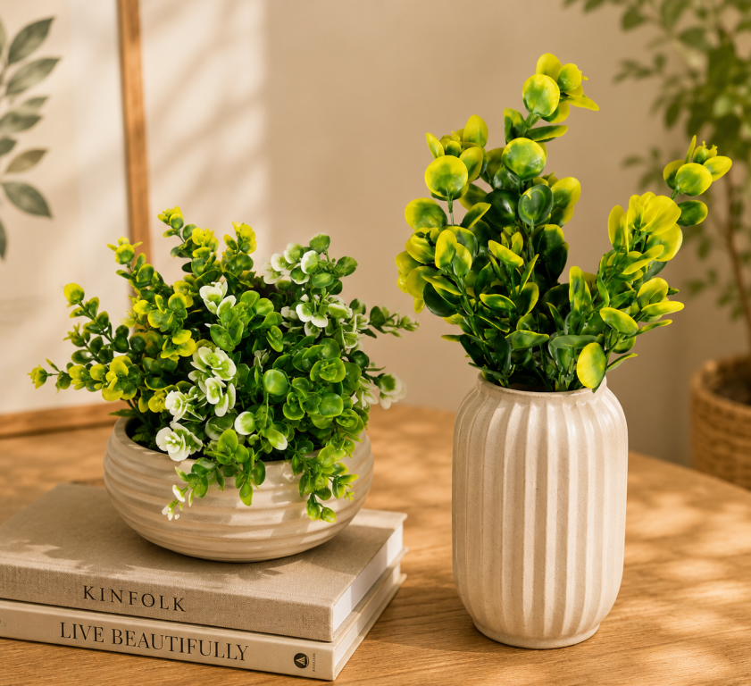 H Mini Buquê Planta c/5 Galhos cada 36 cm, 2 opções de cores COD: 467 Pac c/ 12 UN, Colocar No Carrinho Múltiplos Do Pac