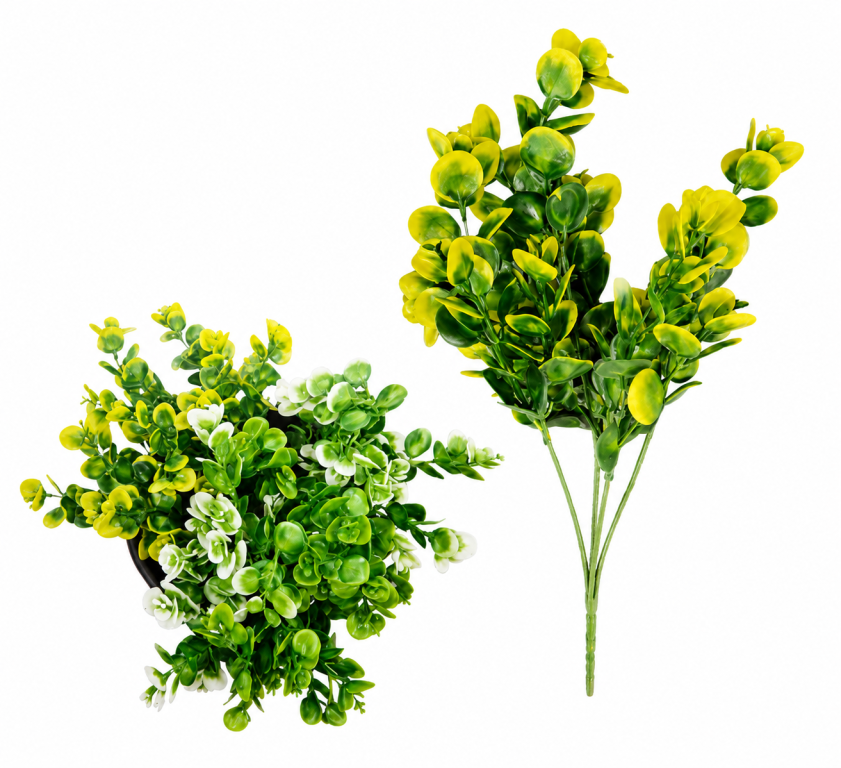 H Mini Buquê Planta c/5 Galhos cada 36 cm, 2 opções de cores COD: 467 Pac c/ 12 UN, Colocar No Carrinho Múltiplos Do Pac