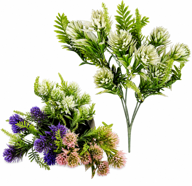 H Mini Buquê Planta c/ 5 Galhos cada 45 cm 3 opções de cores MS471 Pac c/ 12 UN, Colocar No Carrinho Múltiplos Do Pac.