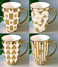 A Caneca de Porcelana Cut Details 8,4x10,4cm 350 ml STR012 Caixa c/ 72 UN, Colocar No Carrinho Múltiplos Da Caixa