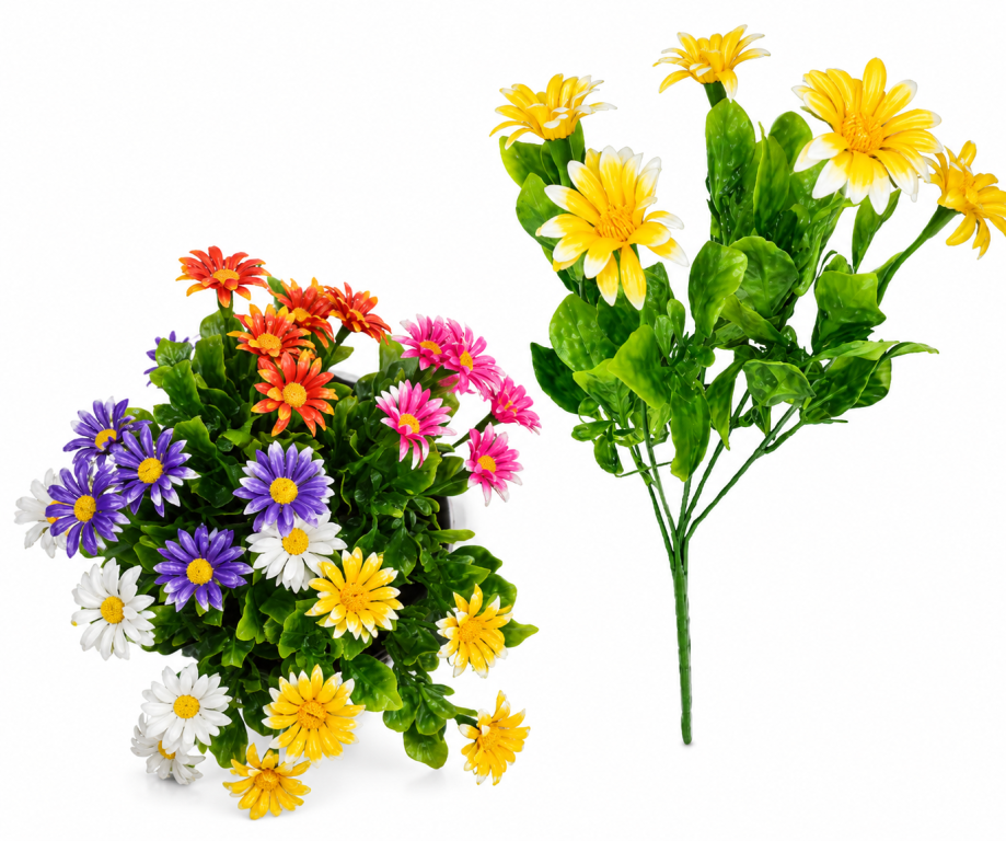 H Mini Buquê Flor c/ 5 Galhos cada 30 cm 5 opções de cores MS475 Pac c/ 12 UN, Colocar No Carrinho Múltiplos Do Pac.